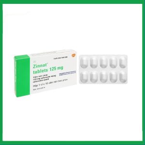 Thuốc Zinnat tablets 125mg điều trị các chứng nhiễm khuẩn (1 vỉ x 10 viên)